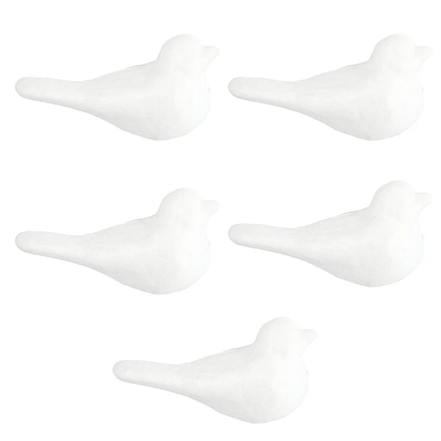 5 piezas hágalo usted mismo aves artesanías embrión blanco espuma aves niños hágalo usted mismo aves juguetes para niños
