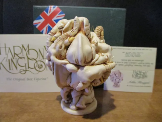 Harmony Kingdom Atlas Shrugged Elephant Pile UK Made Box Figurine RARE