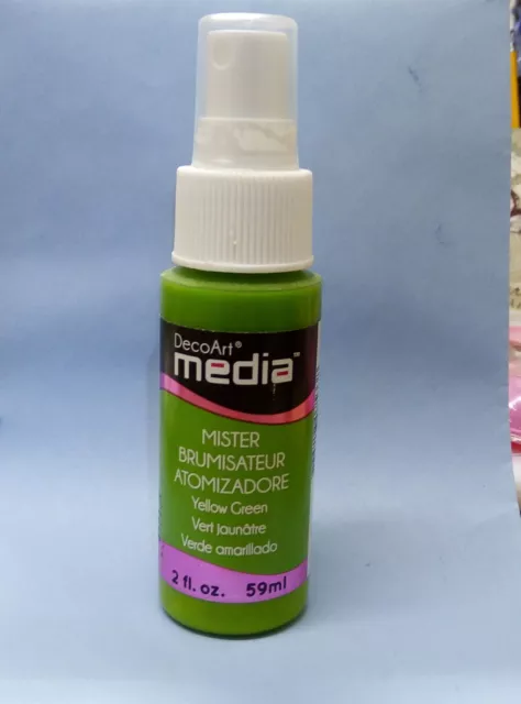 yellow green DecoArt Media Acrylic Mister Spray 2oz (59ml)