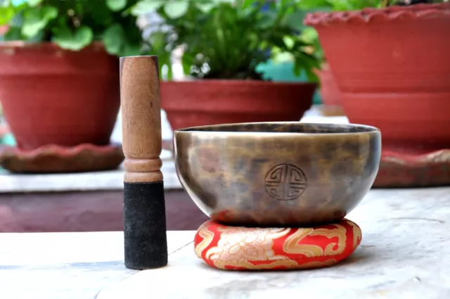 5 inches Diameter full moon singing bowl-Tibetan singing bowl-Handmade-Himalayan