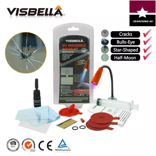 Kit Reparacion De Parabrisas Ventanas Para Coche Roturas De Cristal Vidrio Diy