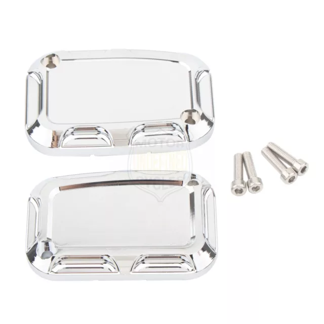 Chrome Front Brake Master Cylinder Cover For Harley Touring Street Glide FLHX FL