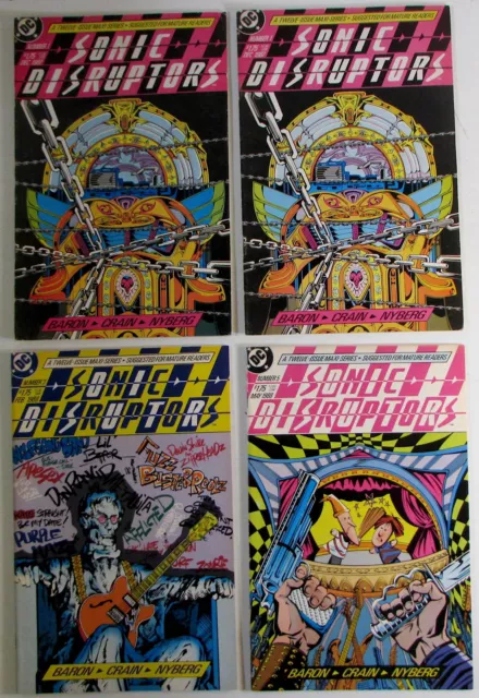Sonic Disruptors Lot of 4 #1 x2,3,5 DC Comics (1987) VF 1st Print Comic Books