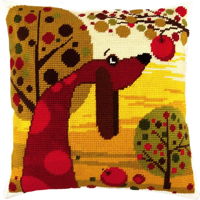 "DACHSHUND"" funda de almohada de colección con aguja/tapiz hágalo usted mismo kit de bordado