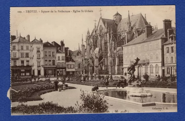 Cf / postcard - CPA / Troyes -> St Urbain Church Prefecture // Aude 10
