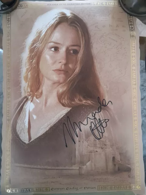 Miranda Otto. Eowyn. Signed Lord Of The Rings Ltd Edn Cards Inc Art Print + COA