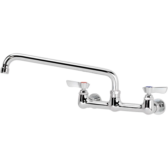 Krowne Commercial Series 8" Center Wall Mount Faucet 6" Spout 12-806L