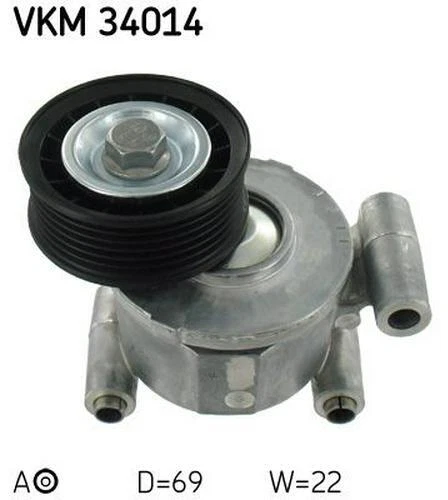SKF Poulie-tendeur courroie trapézoïdale à nervures Galet tendeur VKM 34014 12mm