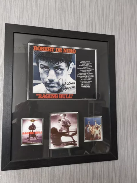 Jake LaMotta raging bull signed montage