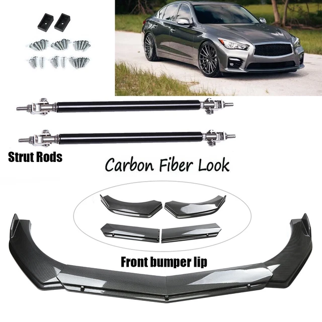 For Infiniti Q50 Q60 Front Bumper Lip Body Kit Set Splitter Spoiler Carbon Fiber