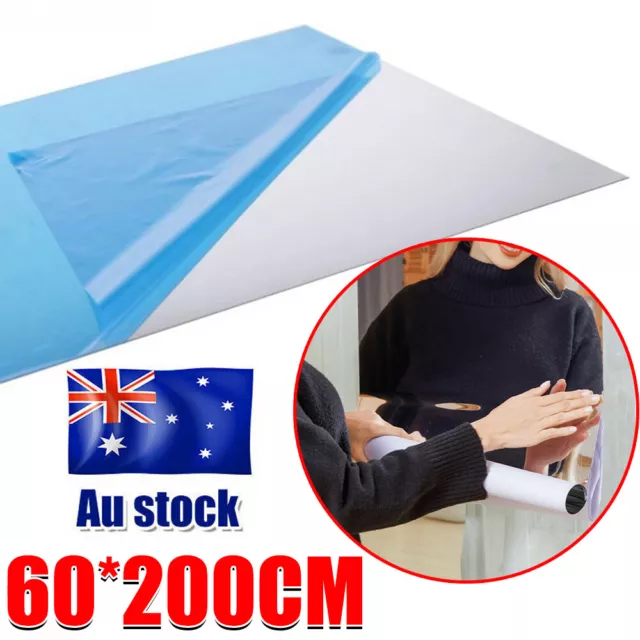 0.6*2M Removable Mirror Wall Sticker Self Adhesive Mirror Sheets DIY Home Decor