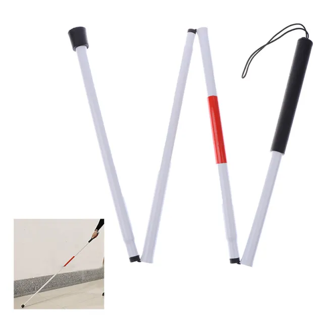 1 pieza bastón muleta ciego para caminar caminante aluminio plegable-AH