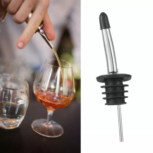 1/3PCS New Dispenser Liquor Bottle Cap Spout Stopper Wine Pourer Stainless Steel