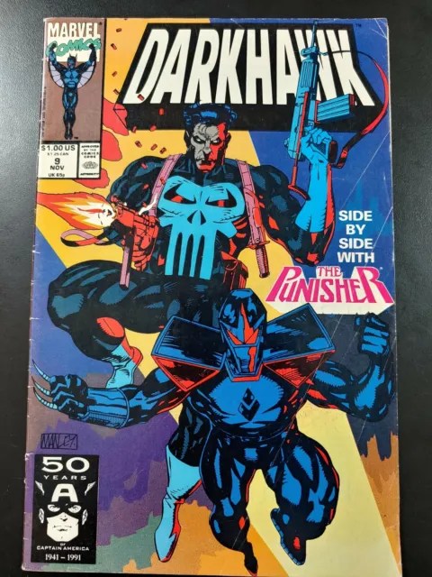⭐️ DARKHAWK #9 (direct) (vol 1) (1991 MARVEL Comics) GD Book