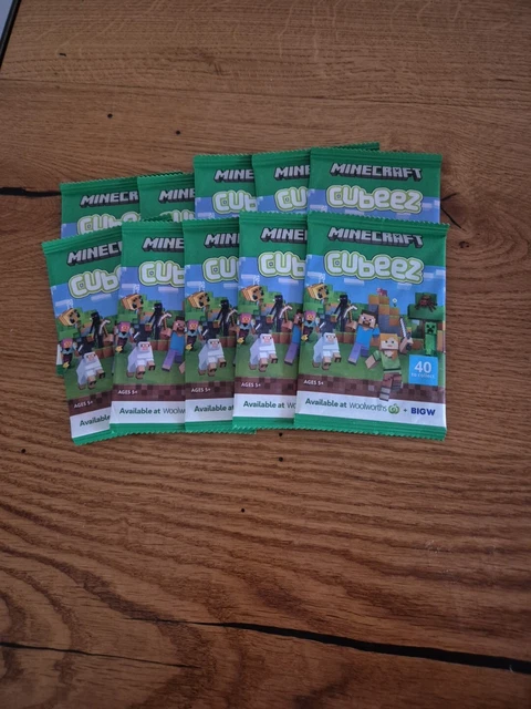 NEW MINECRAFT CUBEEZ 2025 Woolworths x10 Unopened Packs $0.99 - PicClick AU