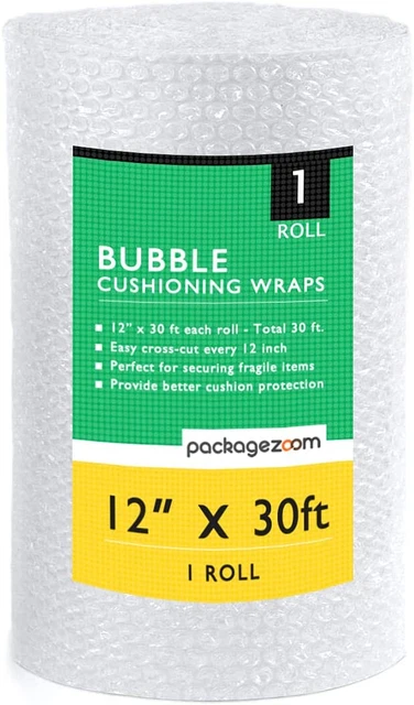 1 Pack 12 Inch X 30 Ft. Bubble Cushioning Wrap Shipping Packing Moving Supplies
