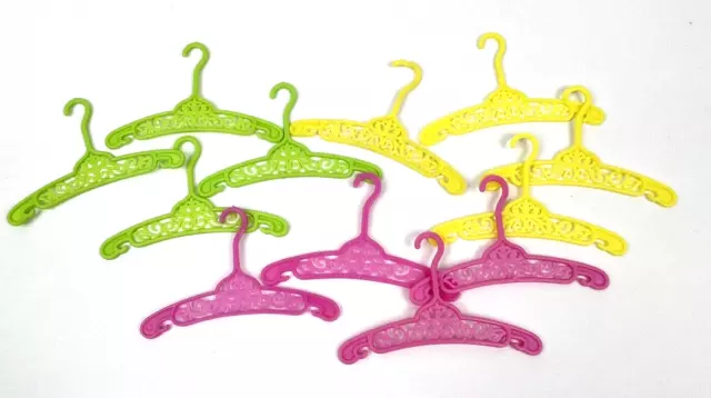 Vintage Barbie Skipper Francie Plastic Filigree Clothes Hangers Mod Lot Assorted