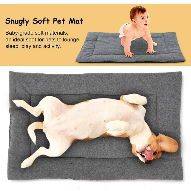 Super Soft Pets Dog Crate Bed Super Plush Dog Bed Mat for Kennel Pad Cushion Mat 3