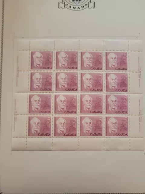 1963 Canada Post 5c Sir Casimir Czowski 410 Set of 4 Inscription Corner Blocks
