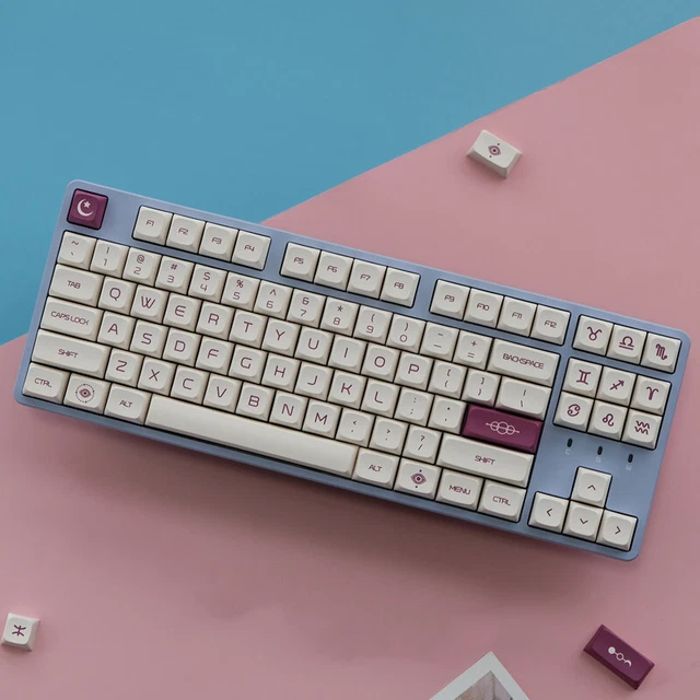 DIY Milk Purple 2.0 Keycaps PBT QX1 XDA Profile Dye Sub 139 Key For MX