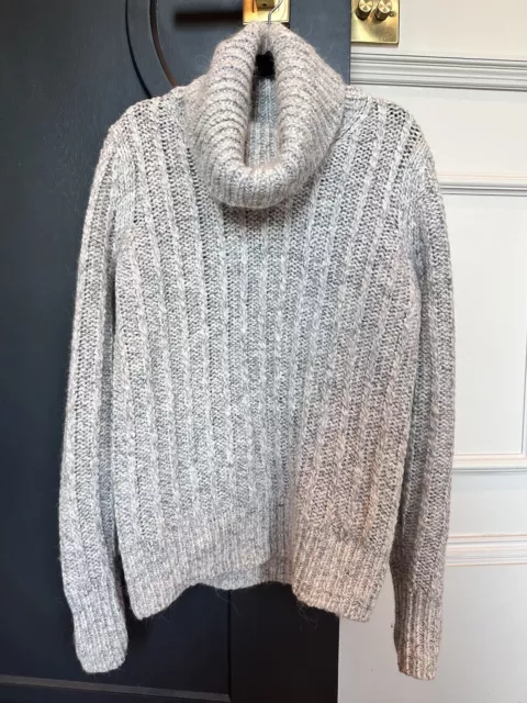 Grey Banana Republic Roll Neck Wool Sweater Alpaca Gorgeous Thick XS