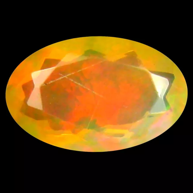 1.28 CT Superbe Ovale (10 X 7 MM ) un-Heated Éthiopie Arc en Ciel Opale Desseré