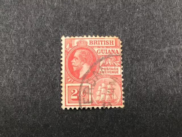 British Guiana KGV 2c red used.    P294