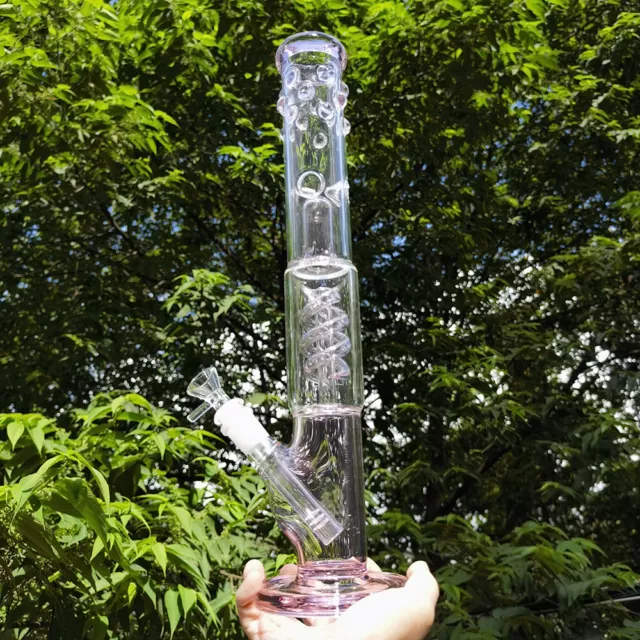 16 Inch Big Heavy Tree Perc Glass Bong Quality Tobacco Smoking Water Pipe  Hookah