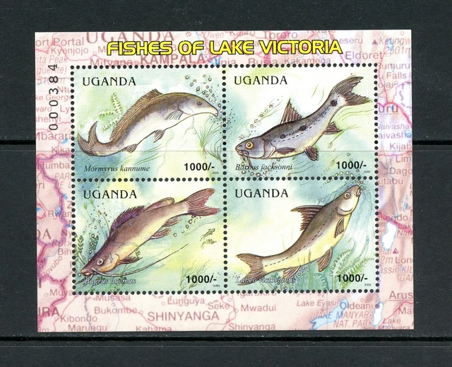 Q015 Uganda 2005 Fische Von See Victoria Blatt MNH
