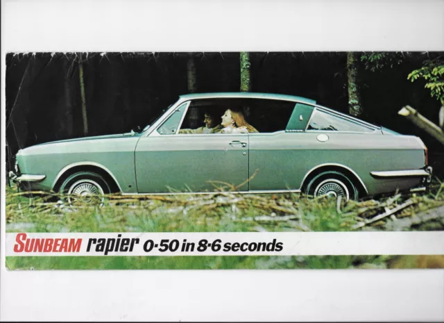 1971 Sunbeam Rapier fastback car brochure