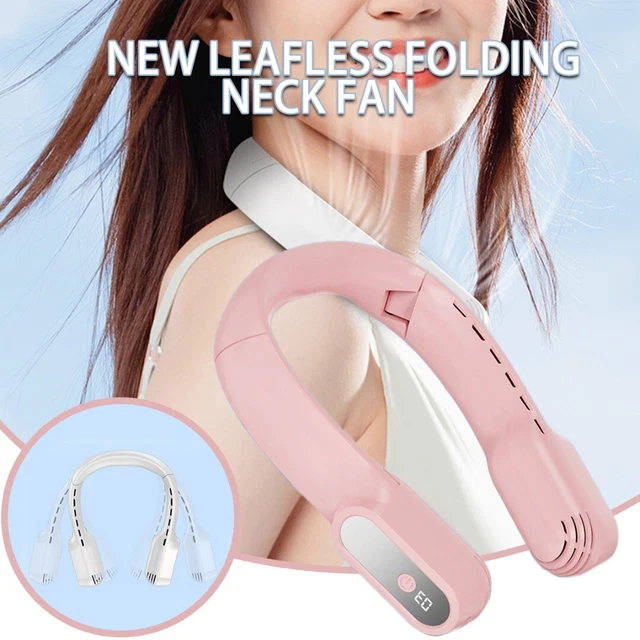 Ventilador de cuello colgante de refrigeración de verano con pantalla digital A