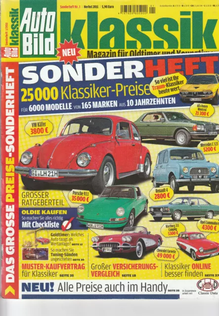 Auto Bild Klassik Sonderheft Nr. 1 : Klassiker Preise
