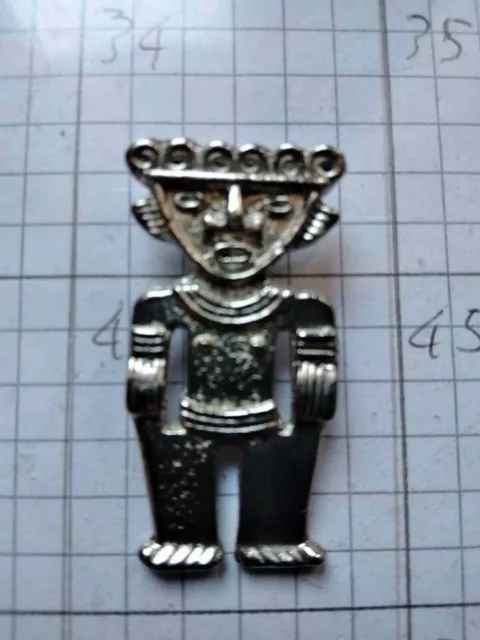 Metallfiguren Soldatini Kinder Portachiavi Keychain Keyring Medal Aztec