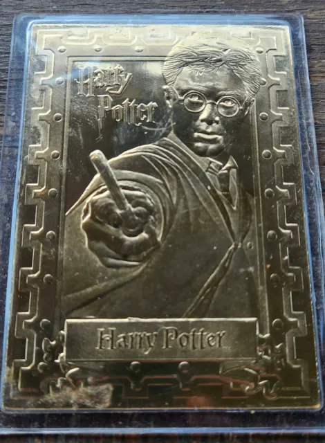 Harry Potter, Danbury Mint 22kt Gold Card; Sealed in plastic case.