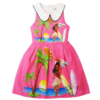 US Stock Lovely Moana Girls tutu Dress Princess Hawaiian Kids Costume O31