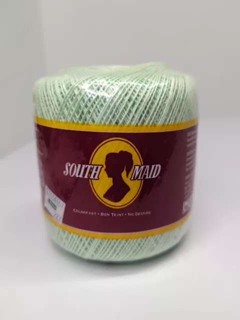 Abrigos de crochet South Maid 350 yardas hilo de algodón talla 10 428 verde como nuevo
