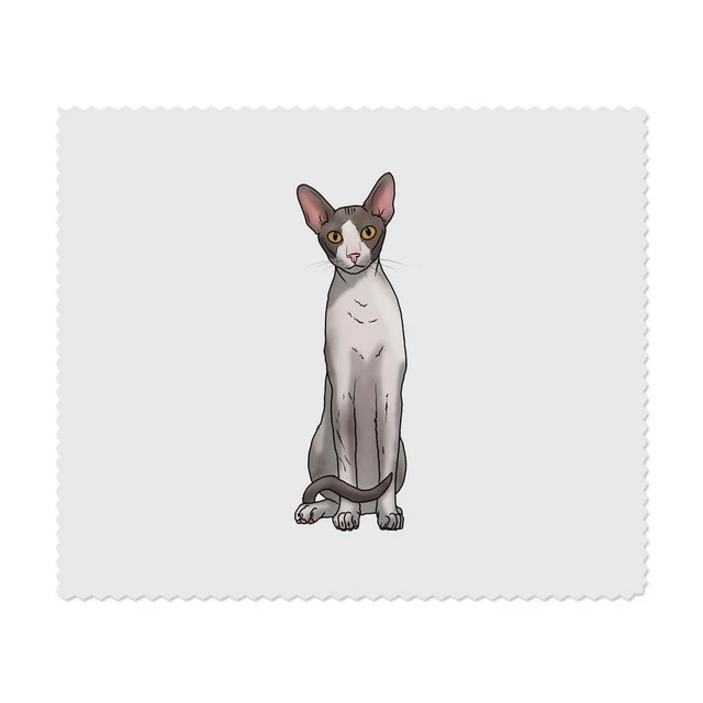 2 paños de limpieza de lentes/gafas de microfibra ""Sitting Cornish Rex"" (LC00019559)