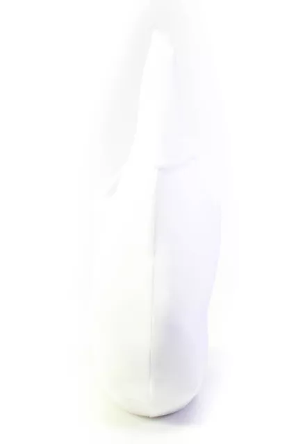 Simone Rocha Womens Single Strap Open Top Neoprene Hobo Handbag White 2