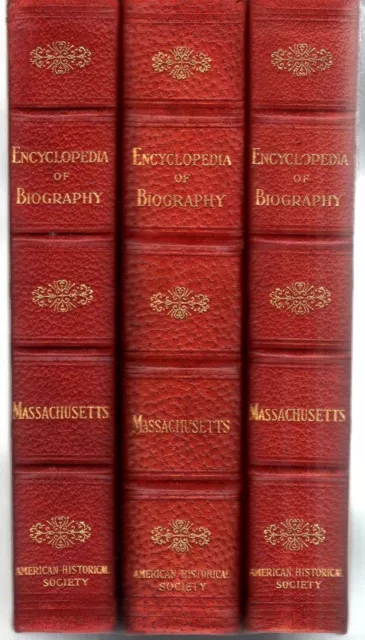Encyclopedia Of Massachusetts-Biographical Genealogical-3 Vol Set-History-Bios