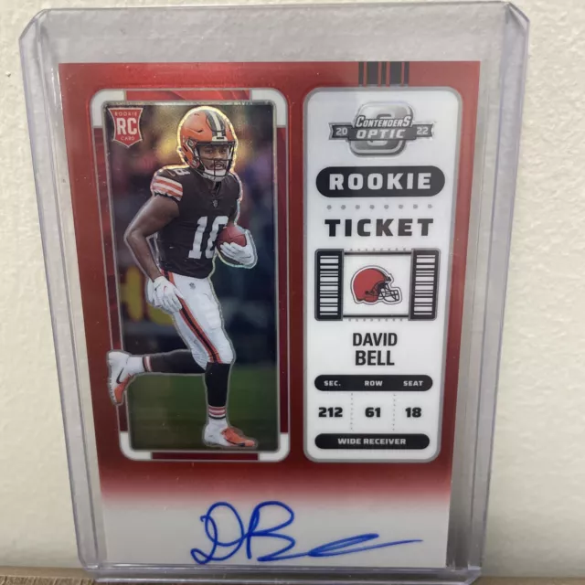 2022 Panini Contenders Optic DAVID BELL Rookie Ticket Red Prizm Auto RC # /149