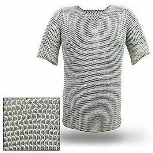 Medieval Aluminum Chainmail Shirt | Butted Armor for Role Play For Men