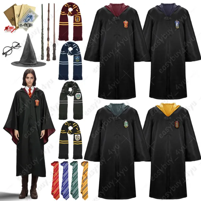 Harry Potter Gryffindor Slytherin Hufflepuff Kostüm Robe Mantel Umhang Krawatte