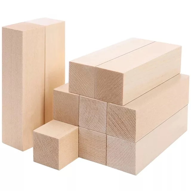 10Pcs Basswood Carving Block Natural Soft Wood Carving Block Portable qiMSn