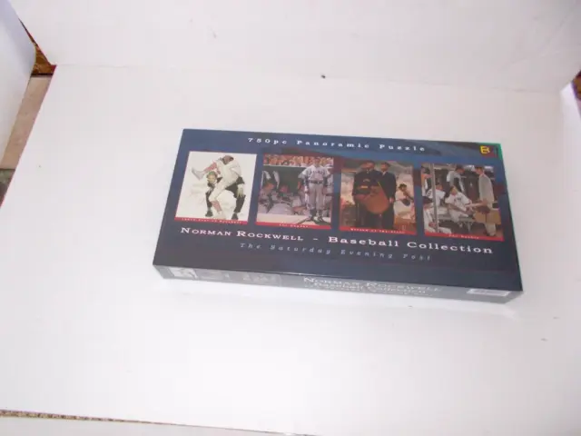 NORMAN ROCKWELL SATURDAY EVENING POST Baseball Collection 750 pc Puzzle COMPLETE