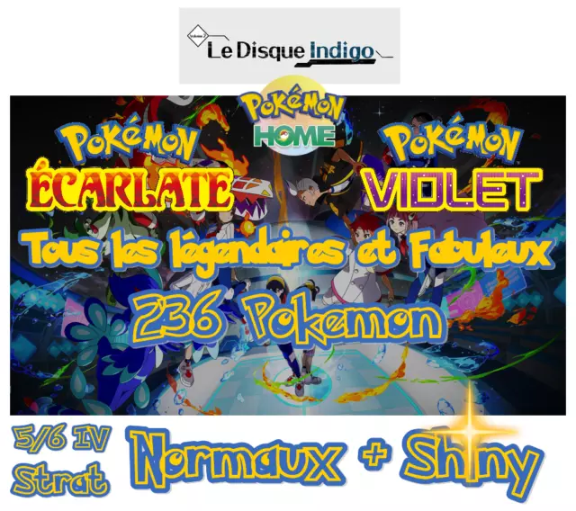 Pokemon Home Ecarlate et Violet : Tous les légendaires SHINY + Normaux