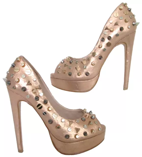 CARVELA GAMMA PALE Pink Heels With Pearls Size 36 Uk3 69.99