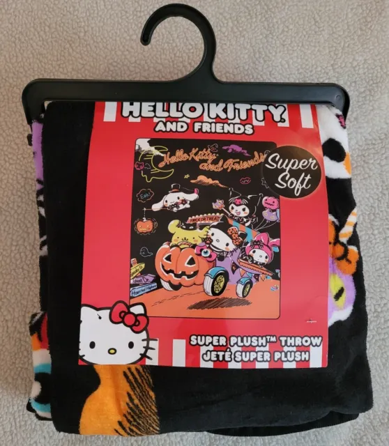 Hello Kitty And Friends Halloween Throw Plush Blanket 48 X 60 Inch