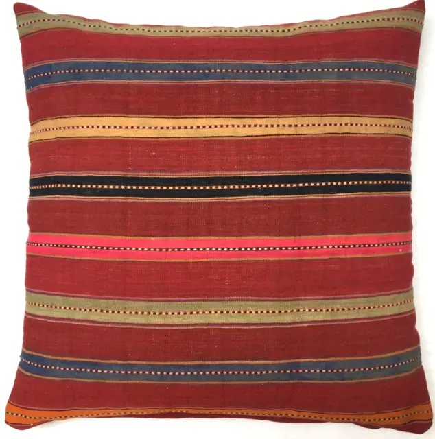 Kelim Kissen Sammler Antik Nomaden Shahsavan Jejim Handgewebt Rot Pillow Cushion