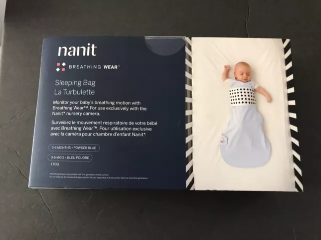 Nanit Breathing Wear Sleeping Bag 1pk, Size Small 3-6 Months Powder Blue