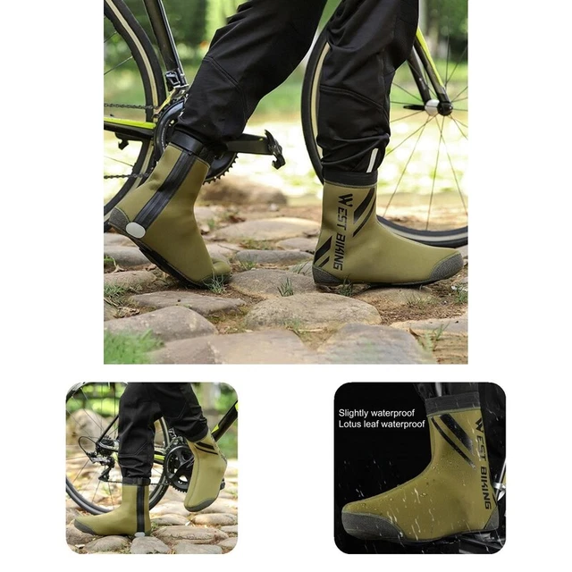 1Pair Shoe Cover Anti-penetrate Wear-resistant Army Green Lotus Leaf Shoe Cover